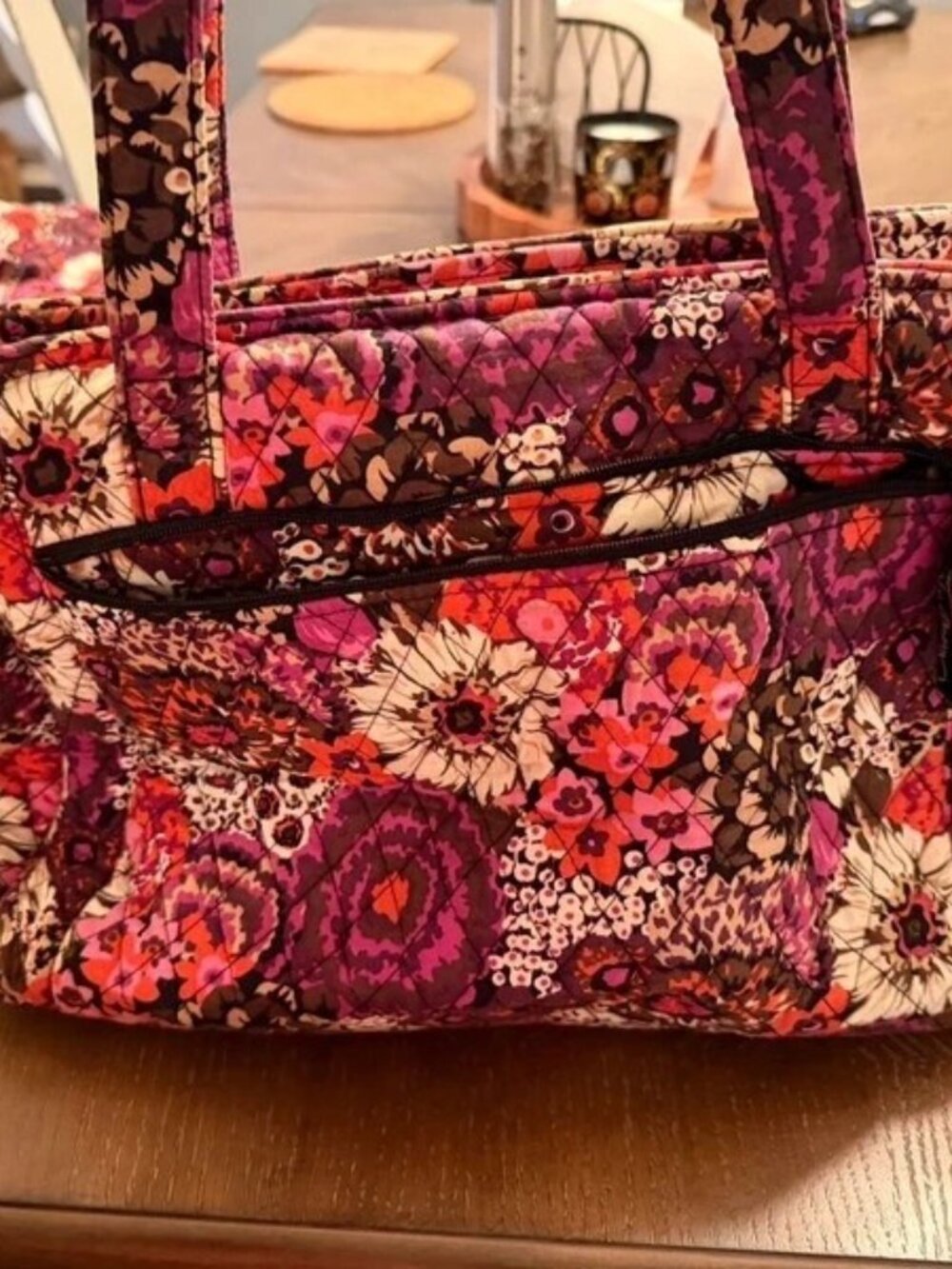 Vera Bradley Stroll Around Baby Bag Small Rosewood Diaper Bag